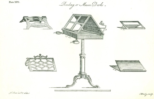 Plate XXVI form The Universal System of Household Furniture by Ince and Mayhew, 1762. 